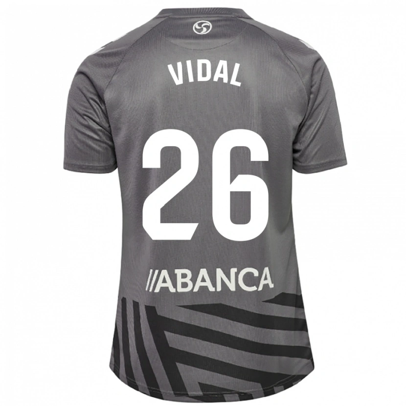 Danxen Mujer Camiseta Marc Vidal #26 Gris Oscuro Negro Portero Equipación 2025/26 La Camisa México