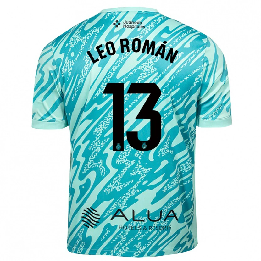 Danxen Mujer Camiseta Leo Román #13 Cian Negro Portero Equipación 2025/26 La Camisa México