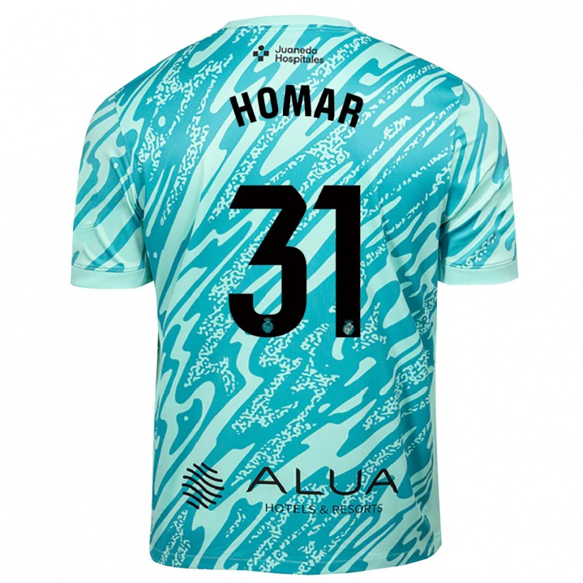 Danxen Mujer Camiseta Gaspar Homar #31 Cian Negro Portero Equipación 2025/26 La Camisa México