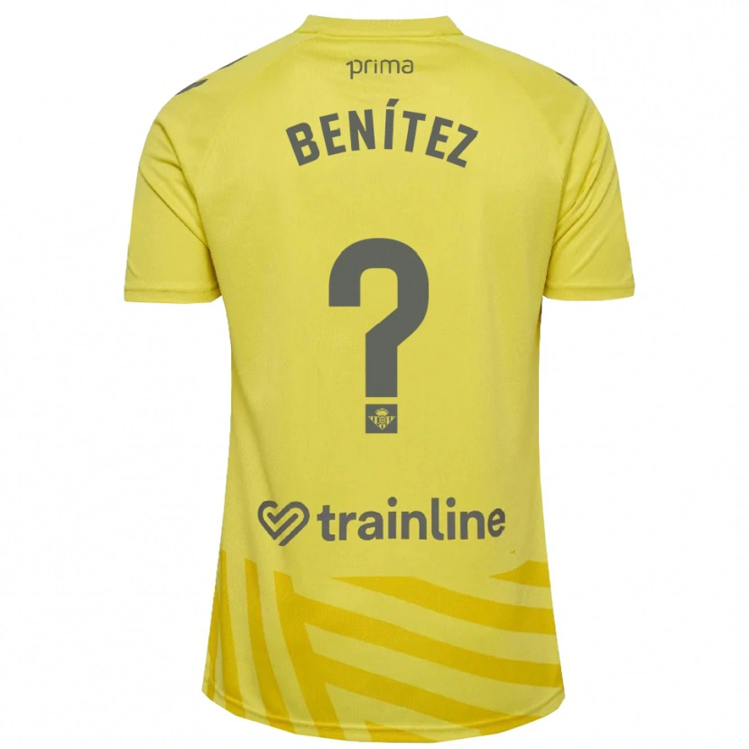 Danxen Mujer Camiseta David Benítez #0 Amarillo Gris Portero Equipación 2025/26 La Camisa México