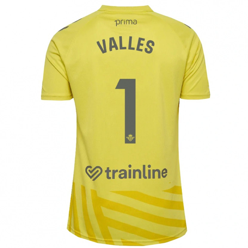 Danxen Mujer Camiseta Álvaro Valles #1 Amarillo Gris Portero Equipación 2025/26 La Camisa México