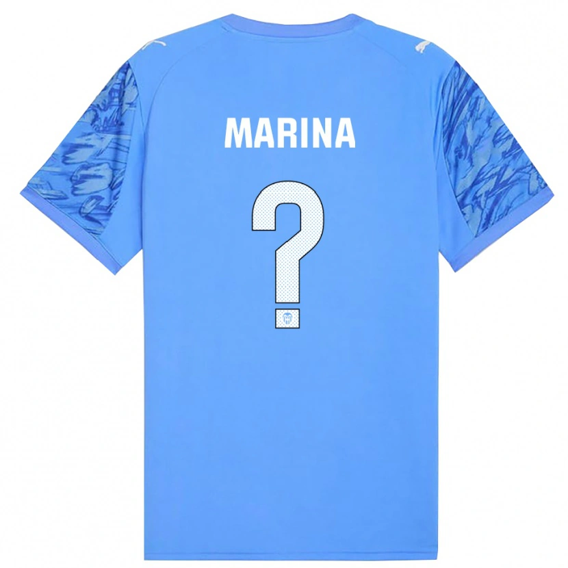 Danxen Mujer Camiseta Marina Llacer Muñoz #0 Azul Blanco Portero Equipación 2025/26 La Camisa México