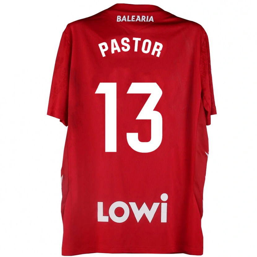 Danxen Mujer Camiseta Alfonso Pastor #13 Rojo Blanco Portero Equipación 2025/26 La Camisa México