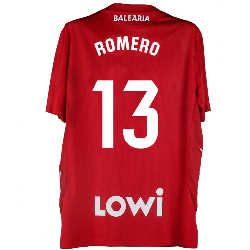 Danxen Mujer Camiseta Cayetano Romero #13 Rojo Blanco Portero Equipación 2025/26 La Camisa México
