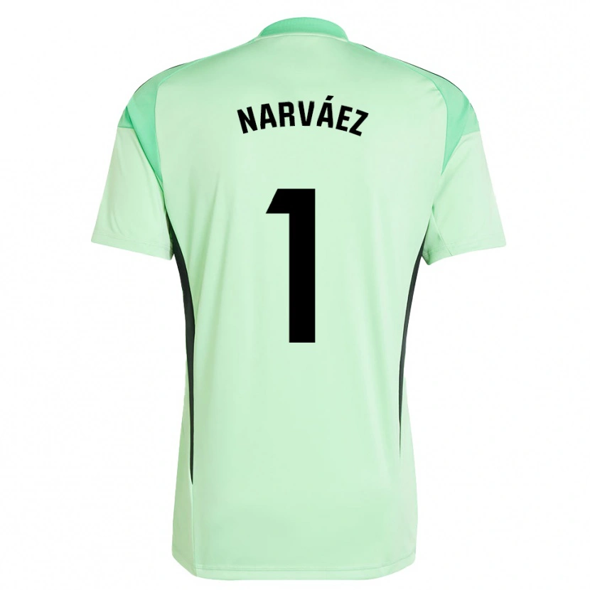 Danxen Mujer Camiseta Miguel Narváez #1 Verde Claro Negro Portero Equipación 2025/26 La Camisa México