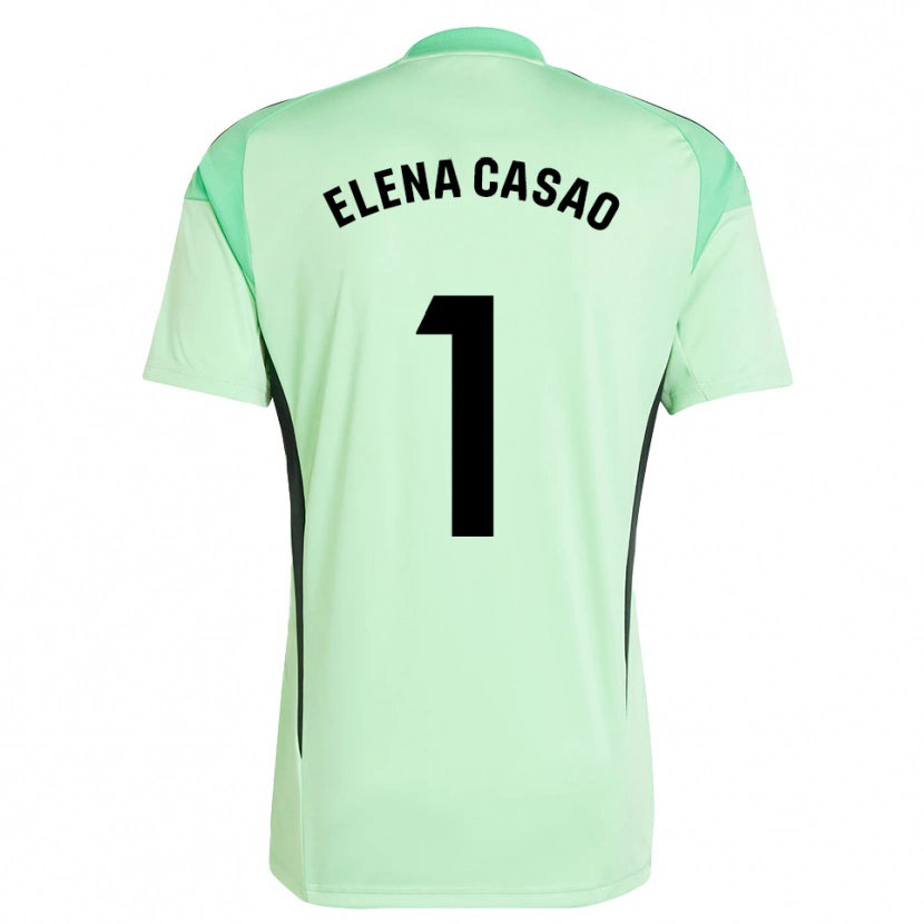 Danxen Mujer Camiseta Elena Casao López #1 Verde Claro Negro Portero Equipación 2025/26 La Camisa México