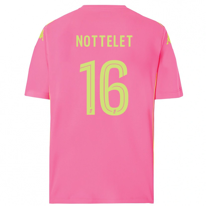Danxen Mujer Camiseta Gillian Nottelet #16 Rosa Caliente Portero Equipación 2025/26 La Camisa México