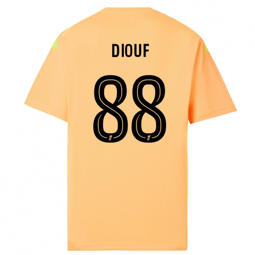 Danxen Mujer Camiseta Yehvann Diouf #88 Naranja Oscuro Negro Portero Equipación 2025/26 La Camisa México
