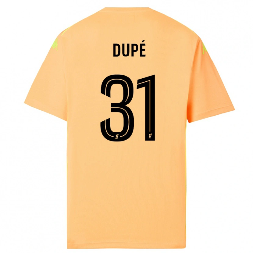 Danxen Mujer Camiseta Maxime Dupé #31 Naranja Oscuro Negro Portero Equipación 2025/26 La Camisa México