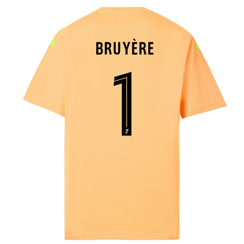 Danxen Mujer Camiseta Théo Bruyère #1 Naranja Oscuro Negro Portero Equipación 2025/26 La Camisa México