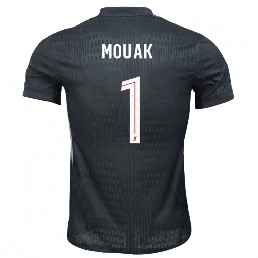 Danxen Mujer Camiseta Adam Mouak #1 Gris Oscuro Negro Portero Equipación 2025/26 La Camisa México