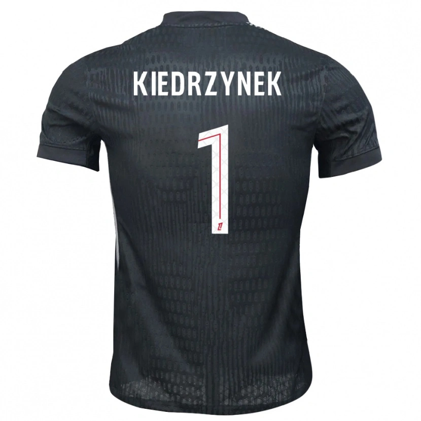 Danxen Mujer Camiseta Katarzyna Kiedrzynek #1 Gris Oscuro Negro Portero Equipación 2025/26 La Camisa México
