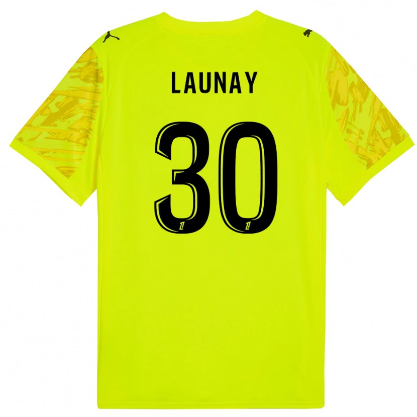 Danxen Mujer Camiseta Elisa Launay #30 Verde Fluorescente Amarillo Portero Equipación 2025/26 La Camisa México