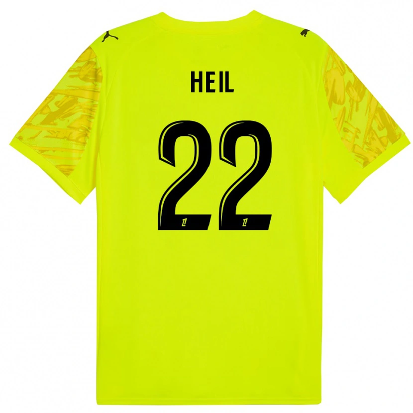 Danxen Mujer Camiseta Manon Heil #22 Verde Fluorescente Amarillo Portero Equipación 2025/26 La Camisa México