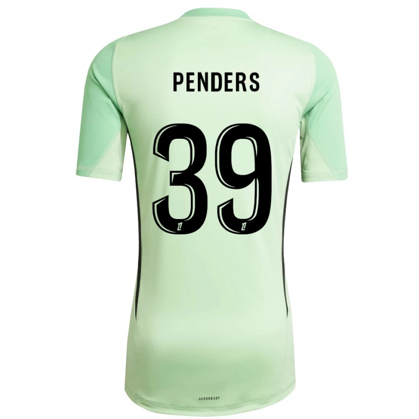 Danxen Mujer Camiseta Mike Penders #39 Verde Claro Negro Portero Equipación 2025/26 La Camisa México