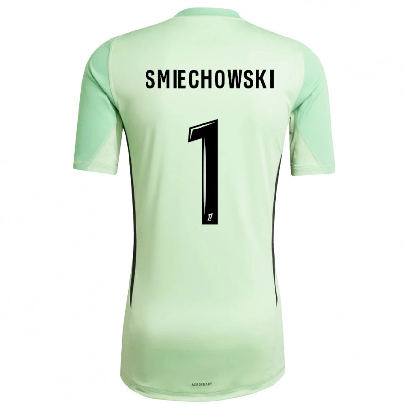 Danxen Mujer Camiseta Artur Smiechowski #1 Verde Claro Negro Portero Equipación 2025/26 La Camisa México