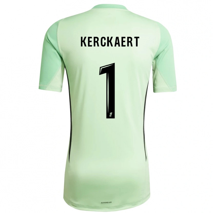 Danxen Mujer Camiseta Gabriel Kerckaert #1 Verde Claro Negro Portero Equipación 2025/26 La Camisa México