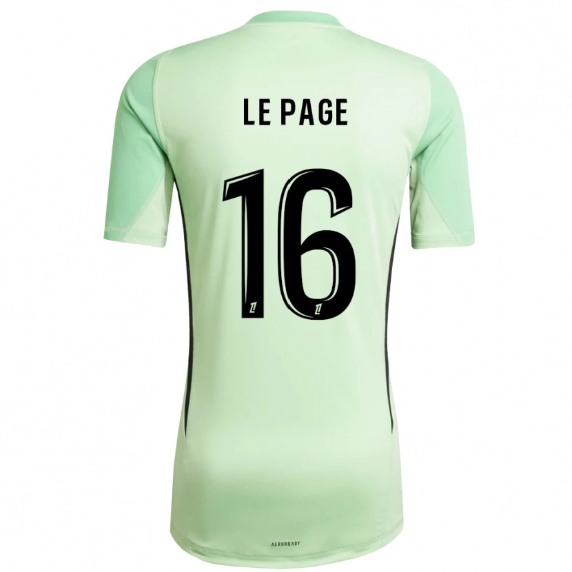 Danxen Mujer Camiseta Manon Le Page #16 Verde Claro Negro Portero Equipación 2025/26 La Camisa México