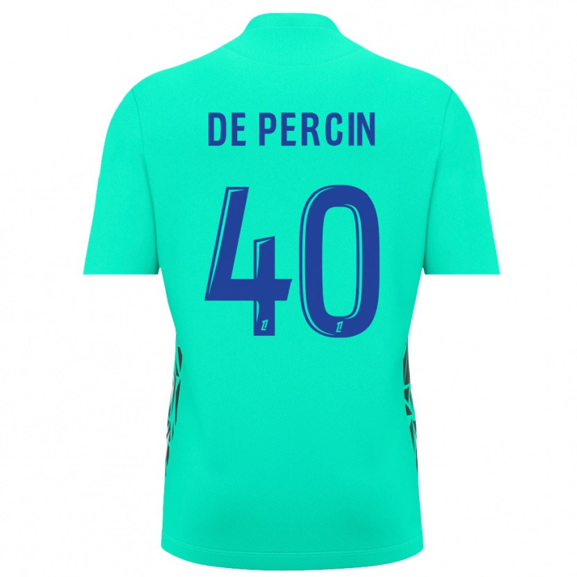 Danxen Mujer Camiseta Théo De Percin #40 Azul Aguamarina Portero Equipación 2025/26 La Camisa México