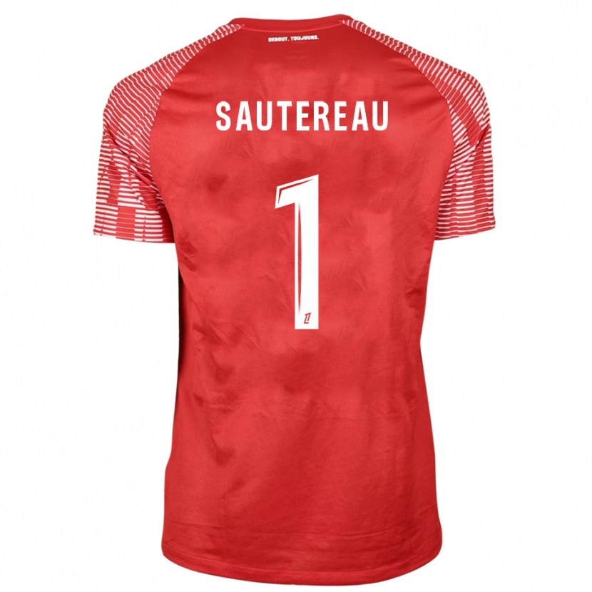 Danxen Mujer Camiseta Enzo Sautereau #1 Rojo Blanco Portero Equipación 2025/26 La Camisa México