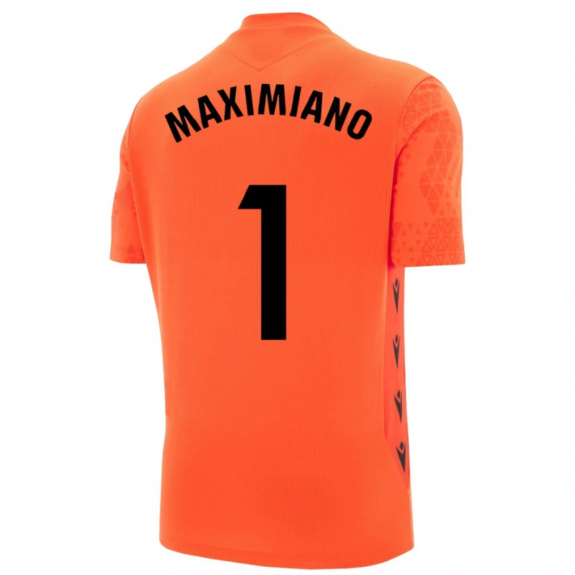Danxen Mujer Camiseta Luís Maximiano #1 Naranja Negro Portero Equipación 2025/26 La Camisa México