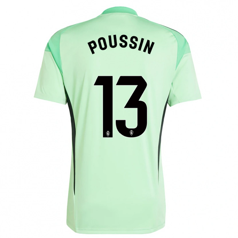 Danxen Mujer Camiseta Gaëtan Poussin #13 Verde Primavera Medio Portero Equipación 2025/26 La Camisa México