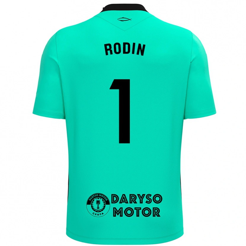 Danxen Mujer Camiseta Antonio Rodin #1 Negro Turquesa Portero Equipación 2025/26 La Camisa México