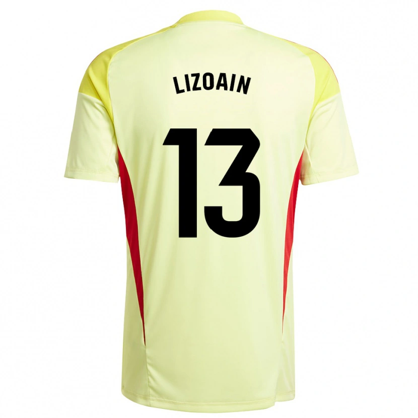 Danxen Mujer Camiseta Raúl Lizoain #13 Rojo Amarillo Claro Portero Equipación 2025/26 La Camisa México