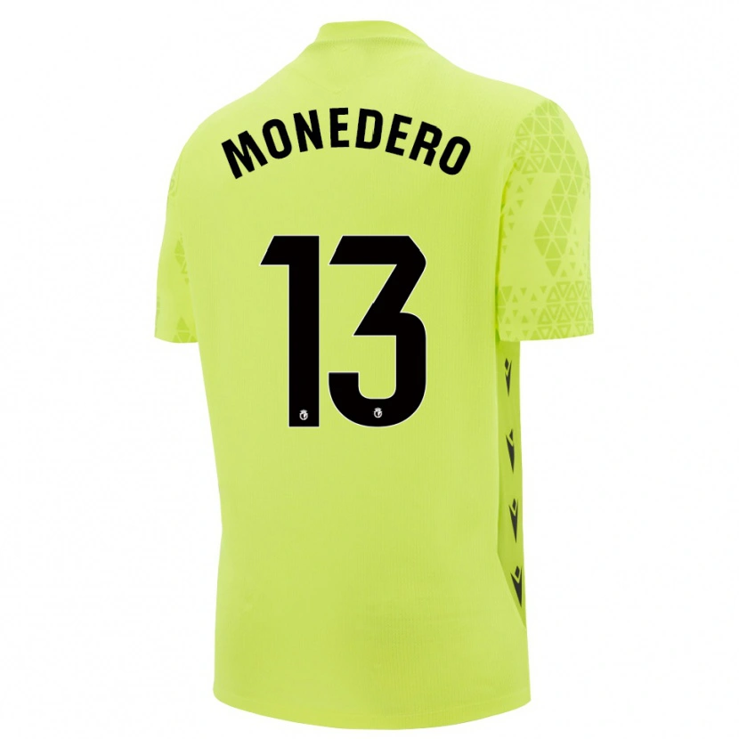 Danxen Mujer Camiseta Marc Monedero #13 Negro Verde Amarillo Portero Equipación 2025/26 La Camisa México