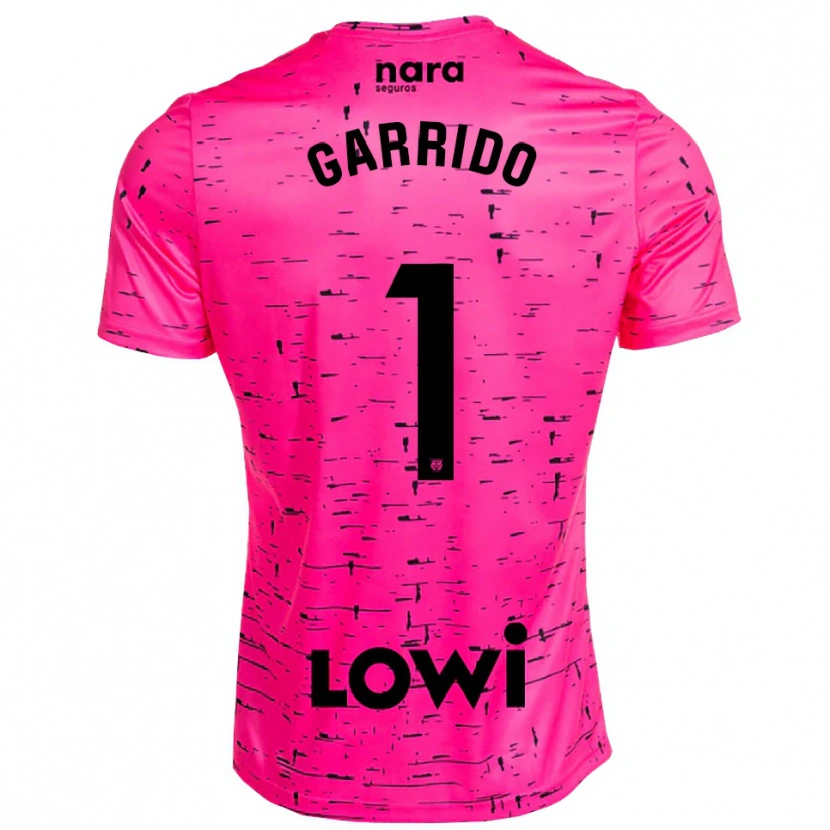 Danxen Mujer Camiseta Javi Garrido #1 Negro Rosa Profundo Portero Equipación 2025/26 La Camisa México