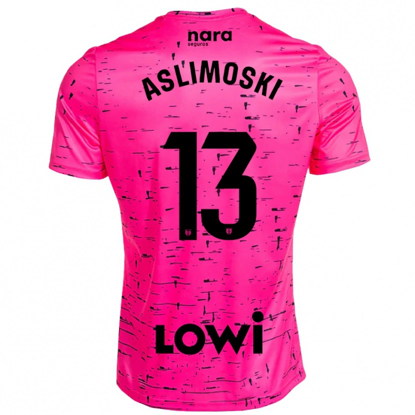 Danxen Mujer Camiseta Tomme Aslimoski #13 Negro Rosa Profundo Portero Equipación 2025/26 La Camisa México