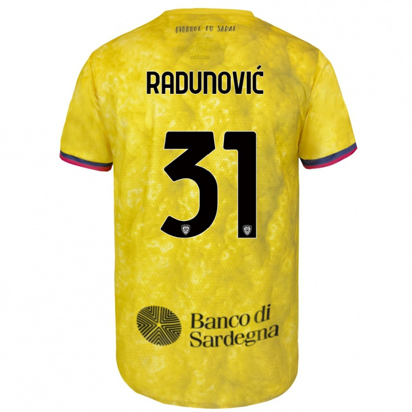 Danxen Mujer Camiseta Boris Radunović #31 Amarillo Negro Portero Equipación 2025/26 La Camisa México