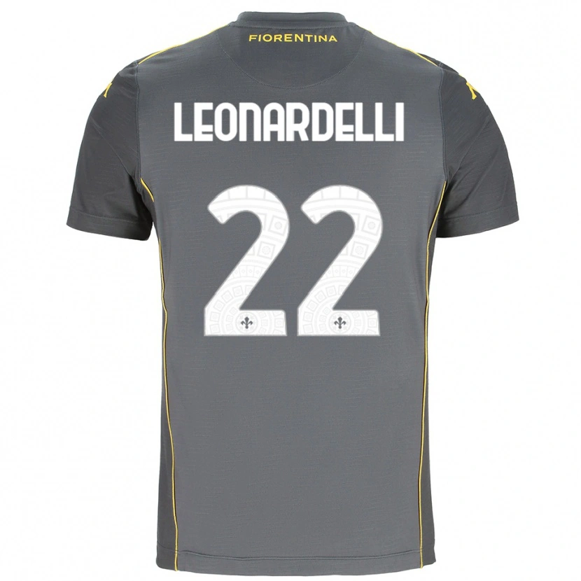Danxen Mujer Camiseta Pietro Leonardelli #22 Gris Oscuro Amarillo Portero Equipación 2025/26 La Camisa México
