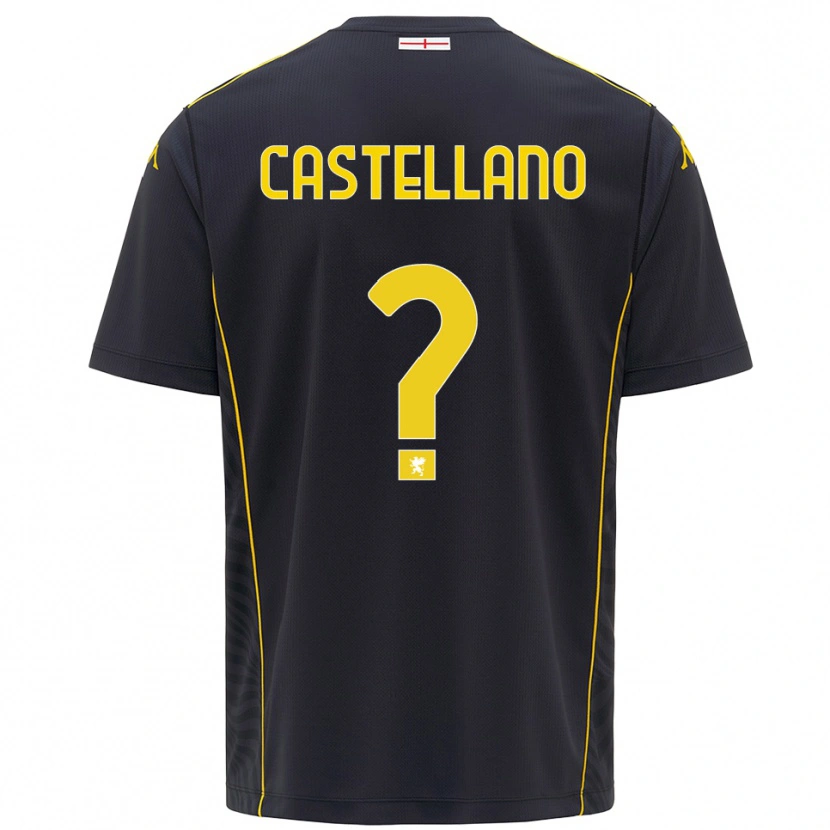 Danxen Mujer Camiseta Cristiano Castellano #0 Negro Amarillo Portero Equipación 2025/26 La Camisa México