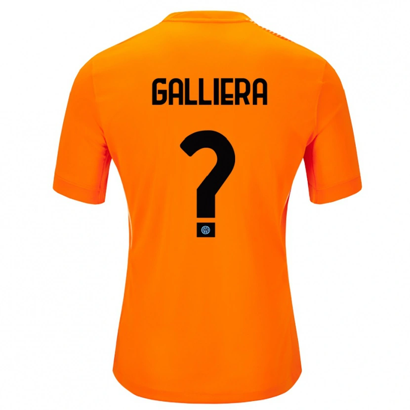 Danxen Mujer Camiseta Carlo Galliera #0 Naranja Claro Negro Portero Equipación 2025/26 La Camisa México