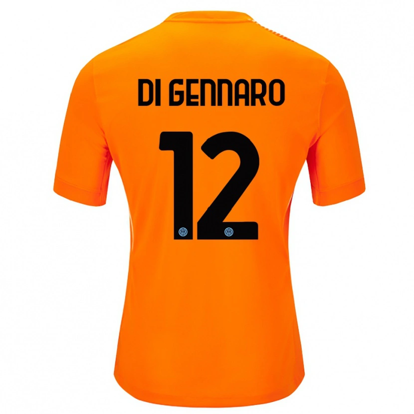 Danxen Mujer Camiseta Raffaele Di Gennaro #12 Naranja Claro Negro Portero Equipación 2025/26 La Camisa México