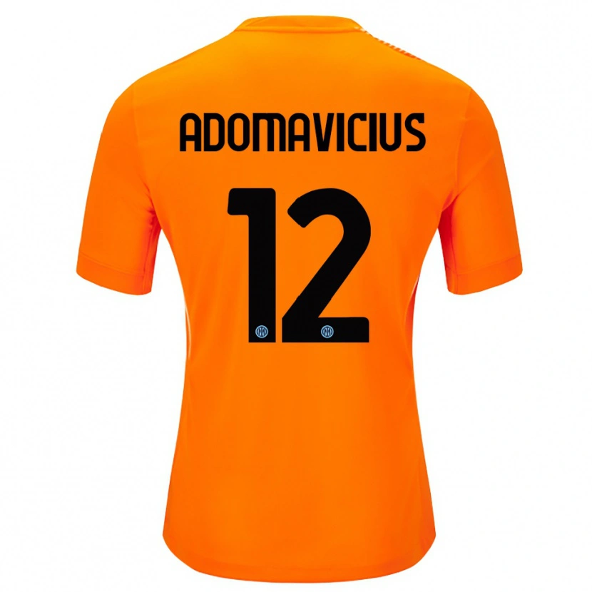 Danxen Mujer Camiseta Henrikas Adomavicius #12 Naranja Claro Negro Portero Equipación 2025/26 La Camisa México