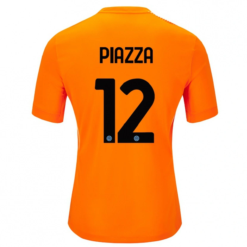 Danxen Mujer Camiseta Alessia Piazza #12 Naranja Claro Negro Portero Equipación 2025/26 La Camisa México