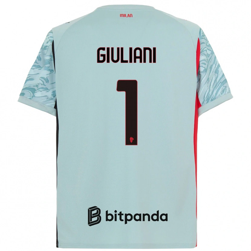 Danxen Mujer Camiseta Laura Giuliani #1 Azul Claro Rojo Portero Equipación 2025/26 La Camisa México