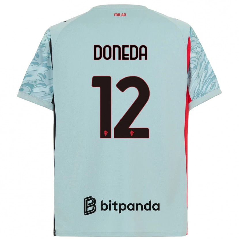 Danxen Mujer Camiseta Paolo Doneda #12 Azul Claro Rojo Portero Equipación 2025/26 La Camisa México