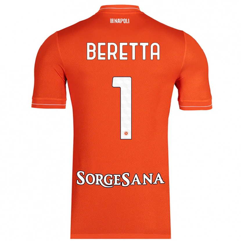 Danxen Mujer Camiseta Beatrice Beretta #1 Naranja Rojo Blanco Portero Equipación 2025/26 La Camisa México