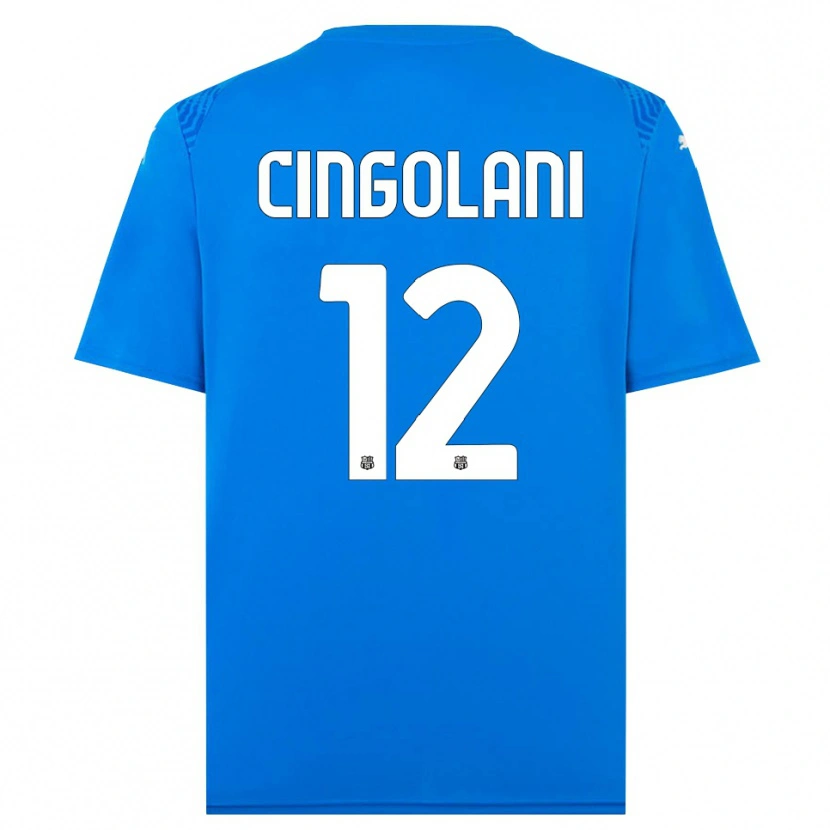 Danxen Mujer Camiseta Matteo Cingolani #12 Azul Blanco Portero Equipación 2025/26 La Camisa México