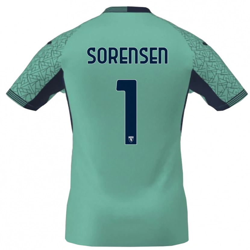 Danxen Mujer Camiseta Ben Sørensen #1 Laguna Azul Portero Equipación 2025/26 La Camisa México