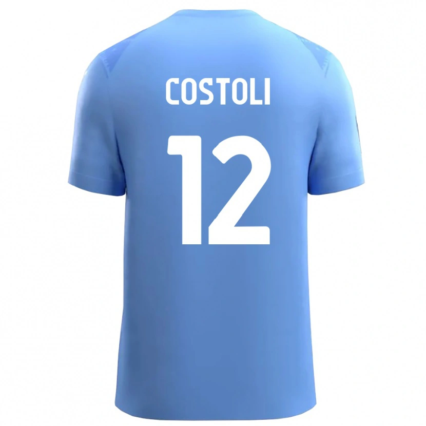 Danxen Mujer Camiseta Luca Costoli #12 Azul Cielo Blanco Portero Equipación 2025/26 La Camisa México