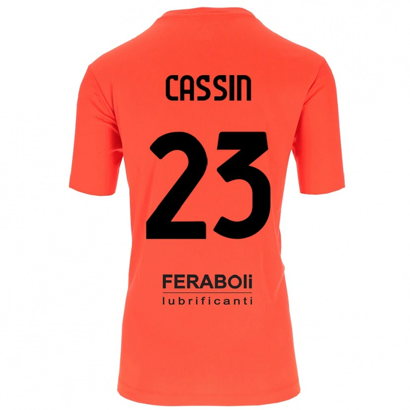 Danxen Mujer Camiseta Marco Cassin #23 Naranja Rojo Negro Portero Equipación 2025/26 La Camisa México