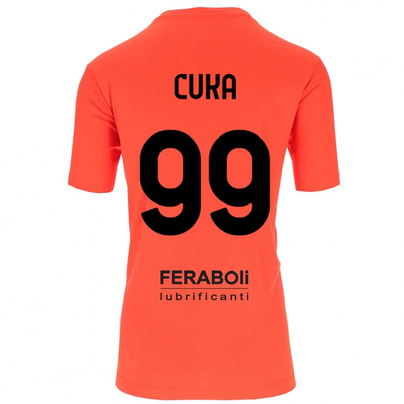 Danxen Mujer Camiseta Samuel Cuka #99 Naranja Rojo Negro Portero Equipación 2025/26 La Camisa México