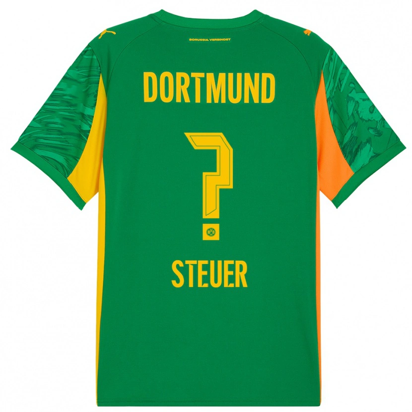 Danxen Mujer Camiseta Etienne Steuer #0 Verde Naranja Portero Equipación 2025/26 La Camisa México
