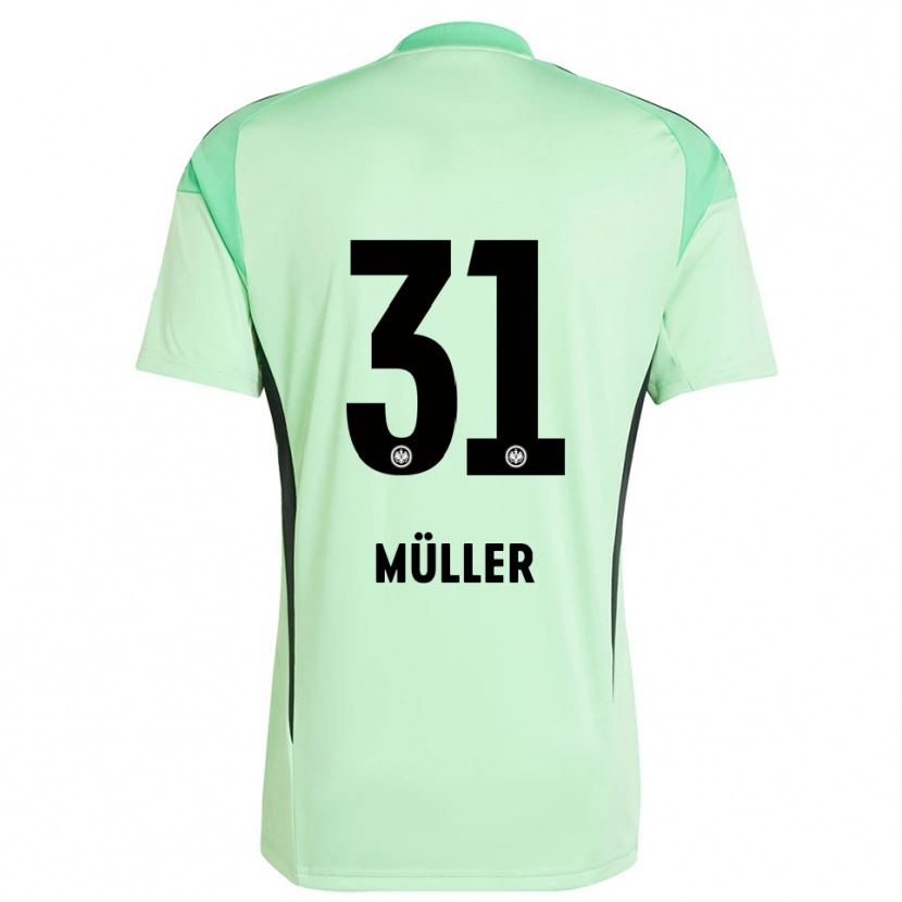 Danxen Mujer Camiseta Laurin Müller #31 Verde Claro Negro Portero Equipación 2025/26 La Camisa México
