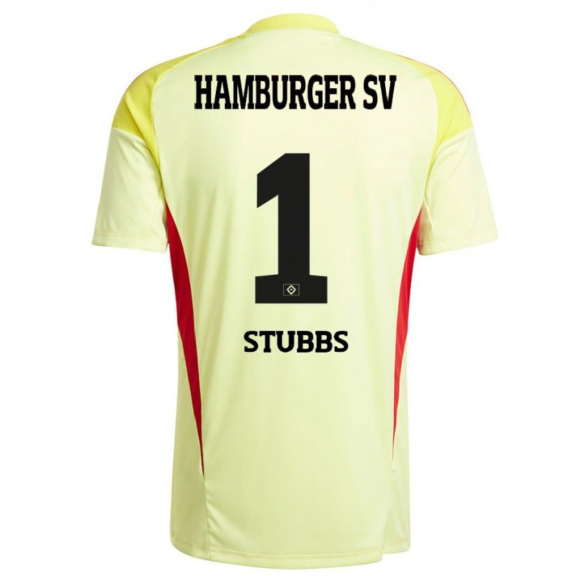 Danxen Mujer Camiseta James Stubbs #1 Amarillo Negro Rojo Portero Equipación 2025/26 La Camisa México