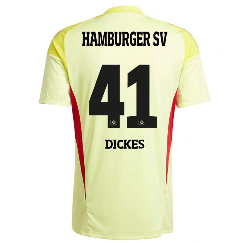 Danxen Mujer Camiseta Fernando Dickes #41 Amarillo Negro Rojo Portero Equipación 2025/26 La Camisa México